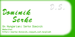 dominik serke business card